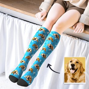 Custom Photo Knee High Socks Dog - MyPhotoSocks
