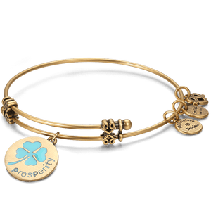 Four Leaf Clover Engraved Charm Bangle Gold Plated For Women Girls - MadeMineAU