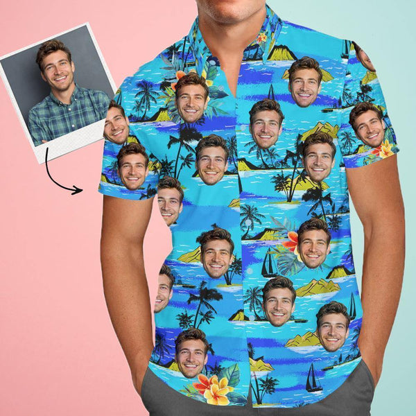 Vice City Custom Face Hawaiian Men's Shirt Gang Style - MadeMineAU