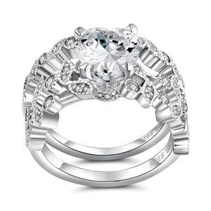 Love Circle Engagement Wedding Ring Silver For Women - MadeMineAU