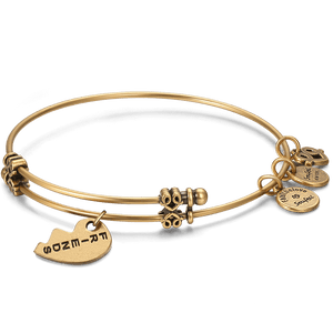 Friends Lettering Engraved Charm Bangle Gold Plated For Friends Men Women - MadeMineAU
