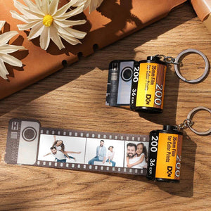 Custom Colorful Camera Roll Keychain Gift For Family