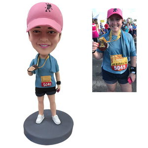 Fully Body Customizable 1 Person Custom Bobbleheads With Engraved Text