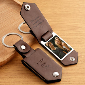Drive Safe Keychain to My Best Friend Custom Leather Photo Text Keychain with Engraved Text - myphotowalletau