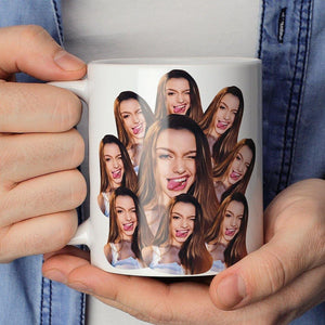 personalized mash face print twin sides mugs - MadeMineAU