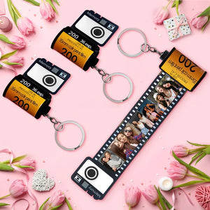 Anniversary Gifts Custom Keychain Multiphoto Camera Roll Keychain Environmentally Friendly Material Gifts keychain for Him