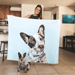 Custom Dog Photo Blanket Custom Bedding Sets