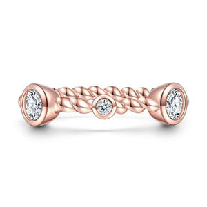 Elegant Rose Gold Circle Wedding Ring For Women - MadeMineAU