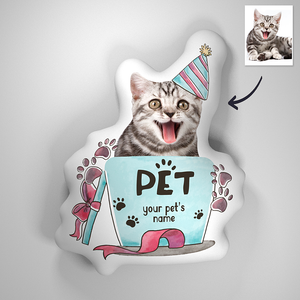 3D Portrait Pillow for Small Pets in Cup - MadeMineAU