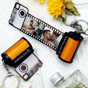Gift for LGBT-Custom Personal Film Roll Keychain Multiphoto Camera Roll Keychain