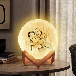 Custom 3D Printing Photo Moon Lamp & Engraving Custom 3D Print Luna Light Painting Light