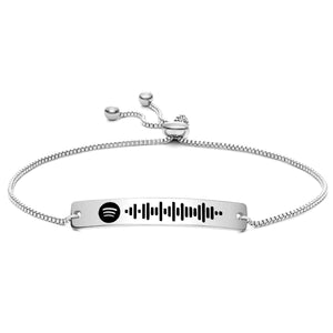 Custom Bracelet Scannable Song Code Music Bracelet Stainless Steel Gift For Lover