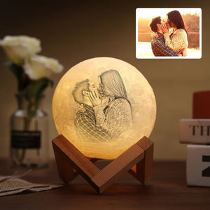 Gifts For Mom Custom 3D Printing Photo Moon Lamp & Engraved Words Gifts