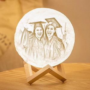 Custom 3D Printing Photo Moon Lamp & Engraving Custom 3D Print Luna Light Painting Light Gift For Graduation