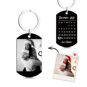Custom Keychain Photo Calendar Keychain Tag Keychain  Gift for Christmas - MadeMineAU