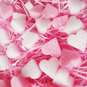 Pink Raffia+Heart Foam - Gift Box Filler