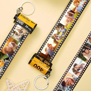 Anniversary Gifts Custom Keychain Multiphoto Camera Roll Keychain Environmentally Friendly Material Gifts keychain for Him