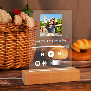 Custom Spotify Plaque Spotify Night Light Anniversary Gifts Spotify Glass Art Spotify Frame For Boyfriend/Girlfriend