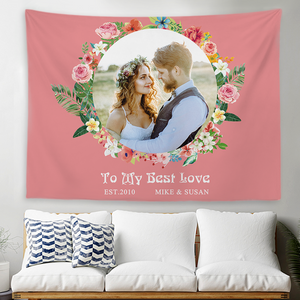 Custom Wedding Photo Tapestry For Love Hanging Painting - MadeMineAU