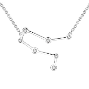 Gemini Silver Necklace With Swarovski Zircon For Men Women - MadeMineAU