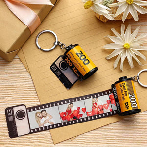 Beach Party Gifts Custom Camera Roll Keychain Personalized Multiphoto Keychain Degradable Material Keychain