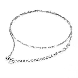 17.72Inch Sterling Silver Rolo Chain Length Adjustable For Men Women - MadeMineAU