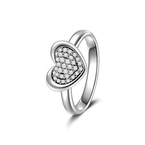 Heart Shape Silver Ring For Girls Women Birthday Gift - MadeMineAU