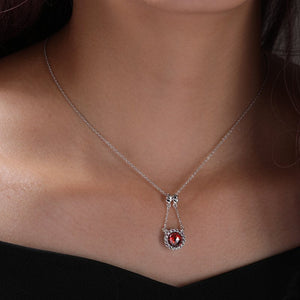 Red Celebrate Christmas Necklace Gifts For Her Platinum Plated - MadeMineAU