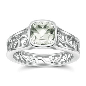 Green Crystal Wedding Ring 925 Sterling Silver For Women - MadeMineAU