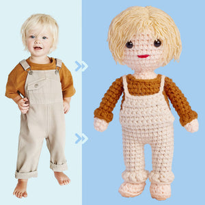 Custom Crochet Doll Personalized Gifts Handwoven Mini Look alike Dolls - Beautiful Woman Doll - MadeMineAU