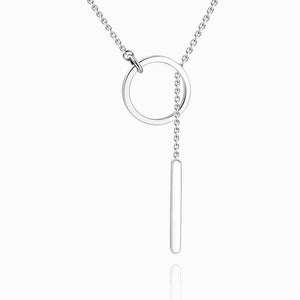 Circle Necklace Women's Necklace Silver Anniversary Gifts - MadeMineAU