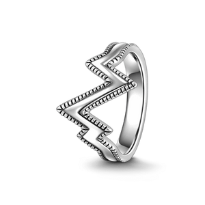 ECG Silver Ring Simple Fashion Ring For Girls Friends - MadeMineAU