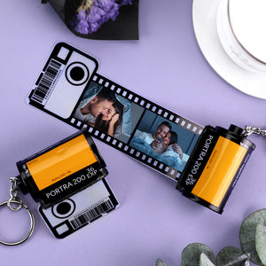Anniversary Gifts Personalized Photo Keychain Camera Roll Keychain for Wife