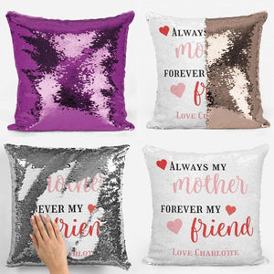 Personalized Text Sequin Magic Pillow Reversible Pillow Gifts for Mom15.75 x 15.75 - MadeMineAU