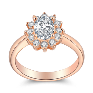 Dazzling Love Wedding Ring Rose Gold Plated For Women - MadeMineAU