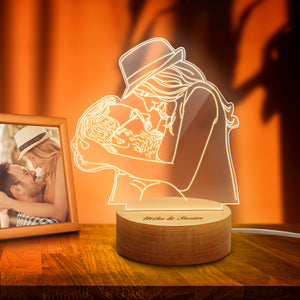 Photo Lamp Personalized 3D Night Light Anniversary Gifts Best Gift Choice For Lover