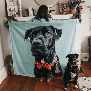 Custom Dog Photo Blanket Custom Bedding Sets