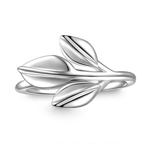 Leave Silver Simple Ring For Girls Birthday Gift - MadeMineAU
