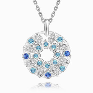 Kaleidoscope Necklace With Swarovski Zircon Silver Plated For Women - MadeMineAU