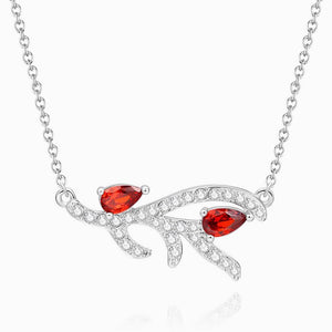 Antler Necklace With Swarovski Zircon Platinum Plated Christmas Gift - MadeMineAU