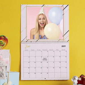 Custom Wall Calendar New Year Calendar For Birthday - MadeMineAU