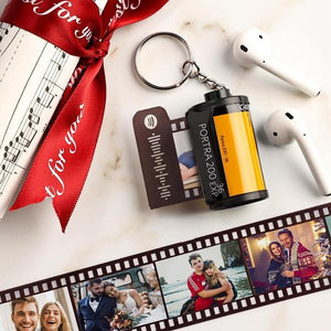 For Lovers Custom Song Spotify Code Scannable Camera Roll Keychain 5-20 Pictures