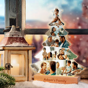 Personalized Family Tree Photo Night Light Custom Engraved Night Light Gifts For Famliy