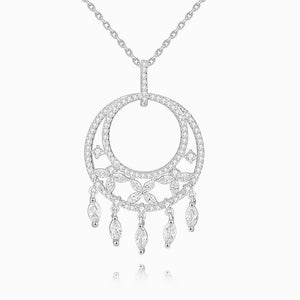 Women's Dream Catcher Necklace Retro Style Copper Plated Silver Length Adjustable - MadeMineAU