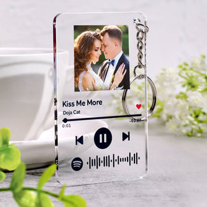 Gift For Lover Custom Spotify CodePlaque Spotify Code Keychain Spotify Night Light