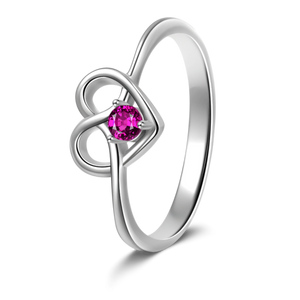 Heart Infinity Wedding Ring With Zircon 925 Sterling Silver For Women - MadeMineAU