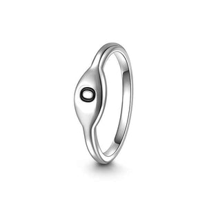 Lettering O Simple Ring Sterling Silver For Women Girls Valentine'S Anniversary Day Gift - MadeMineAU