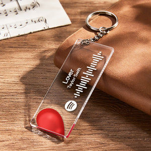 Scannable Custom Spotify Code Keychain Acrylic Music Plaque Heart Keychain Romantic  Couple Gifts - MadeMineAU