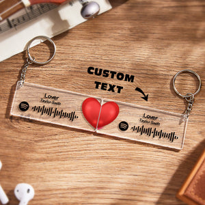 Scannable Custom Spotify Code Keychain Acrylic Music Plaque Heart Keychain Romantic  Couple Gifts - MadeMineAU