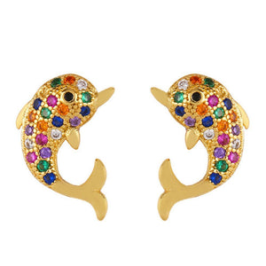 Whale Earrings Colorful Cooper - MadeMineAU